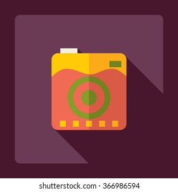 Flat modern design with shadow Icon camera