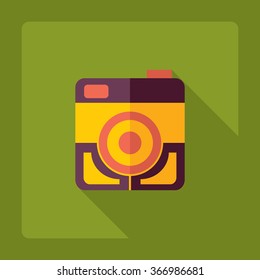 Flat modern design with shadow Icon camera