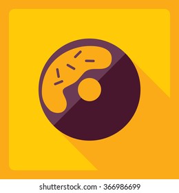 Flat modern design with shadow  Icon donut
