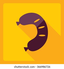 Flat modern design with shadow  Icon sausage