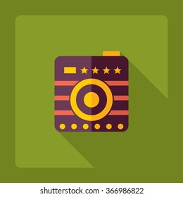 Flat modern design with shadow Icon camera
