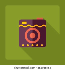 Flat modern design with shadow Icon camera