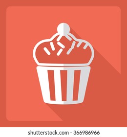 Flat modern design with shadow  Icon ice cream