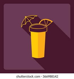 Flat modern design with shadow  Icon lemonade