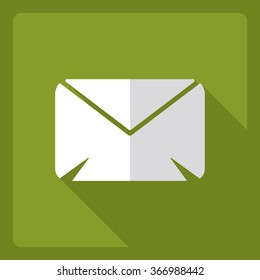 Flat modern design with shadow  Icon message