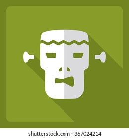 Flat modern design with shadow  Icon Frankenstein