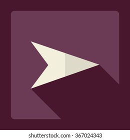 Flat modern design with shadow Icon  arrow