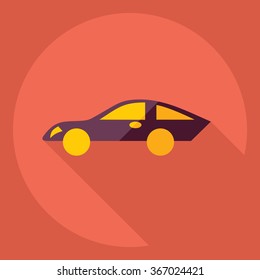 Flat modern design with shadow  Icon car