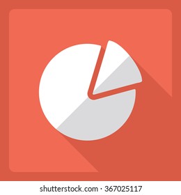Flat modern design with shadow  Icon chart