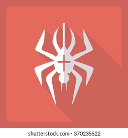 Flat modern design with shadow  Icon spider
