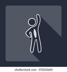 Flat modern design with shadow  Icon physical jerks