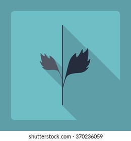 Flat modern design with shadow Icon  flower