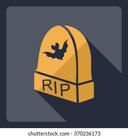 Flat modern design with shadow  Icon headstone