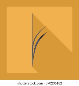 Flat modern design with shadow Icon  flower