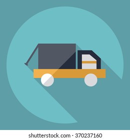 Flat modern design with shadow  Icon car