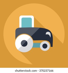 Flat modern design with shadow  Icon tractor