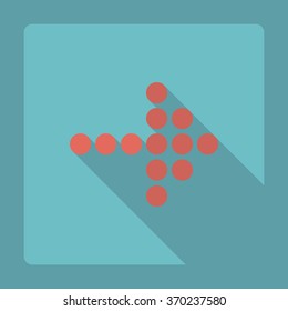 Flat modern design with shadow Icon  arrow