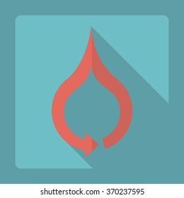 Flat modern design with shadow Icon  arrow