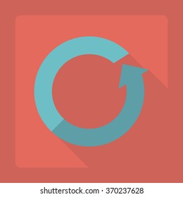 Flat modern design with shadow Icon  arrow