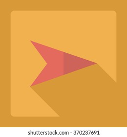 Flat modern design with shadow Icon  arrow