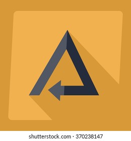Flat modern design with shadow Icon  arrow