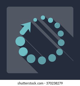 Flat modern design with shadow Icon  arrow