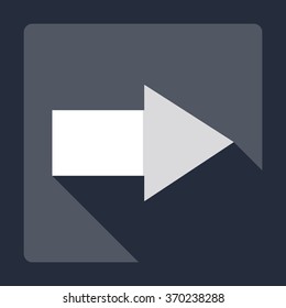 Flat modern design with shadow Icon  arrow