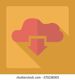 Flat modern design with shadow Icon  arrow
