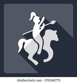 Flat modern design with shadow  Icon medieval