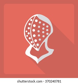 Flat modern design with shadow  Icon Helm knight