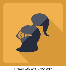 Flat modern design with shadow  Icon Helm knight