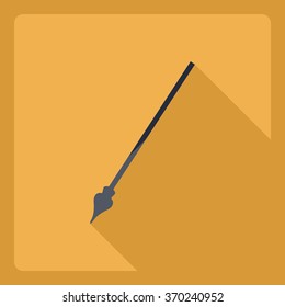Flat modern design with shadow  Icon spear