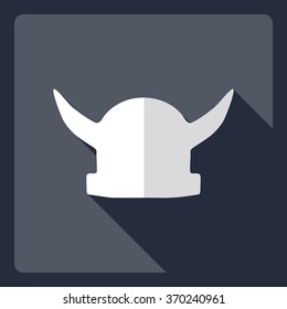 Flat modern design with shadow  Icon helmet barbarian