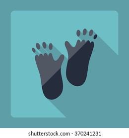 Flat modern design with shadow Icon  trace