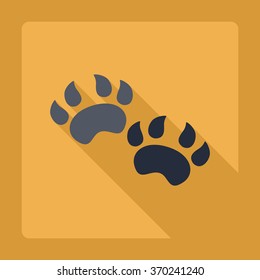 Flat modern design with shadow Icon  trace