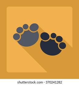 Flat modern design with shadow Icon  trace