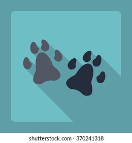 Flat modern design with shadow Icon  trace