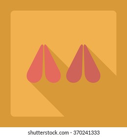 Flat modern design with shadow Icon  trace