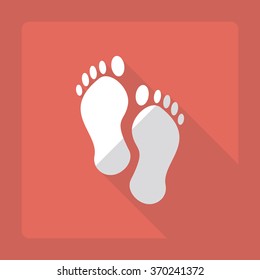 Flat modern design with shadow Icon  trace