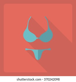Flat modern design with shadow  Icon Sexy Lingerie