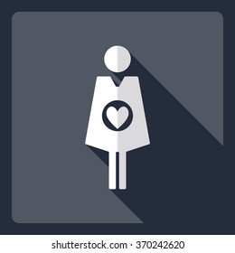 Flat modern design with shadow  Icon pregnant