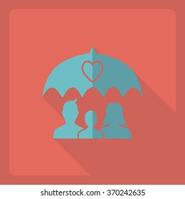 Flat modern design with shadow  Icon family