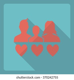 Flat modern design with shadow  Icon family 