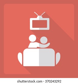 Flat modern design with shadow  Icon family relax
