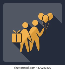 Flat modern design with shadow  Icon vacation
