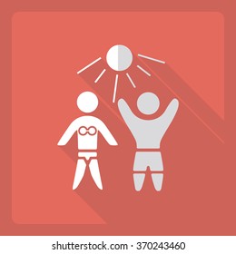 Flat modern design with shadow  Icon family relax