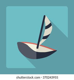 Flat modern design with shadow Icon  aircraft