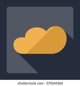 Flat modern design with shadow Icon  cloud