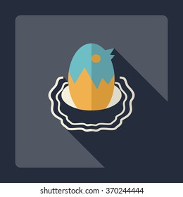 Flat modern design with shadow Icon  chick