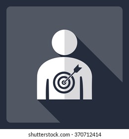 Flat modern design with shadow  Icon target